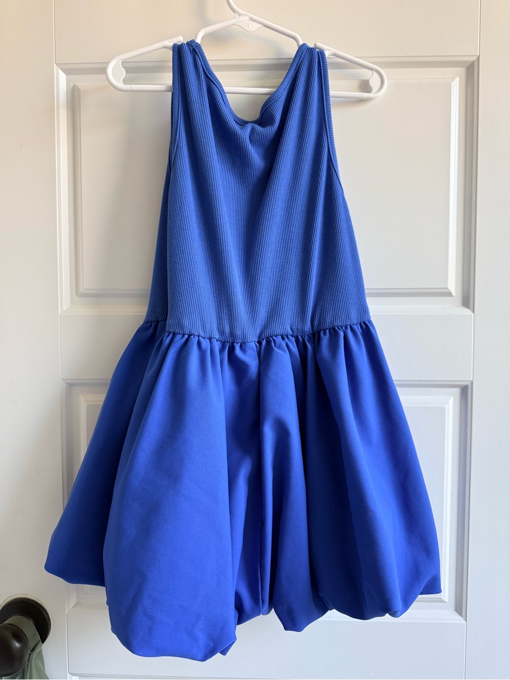 Vibrant Blue Ribbed Romper - Picture 3 of 4